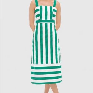 NWT Hyacinth House Green and White Striped Dress